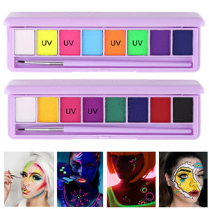 Palette de maquillage fluorescent soluble dans l'eau