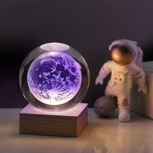 Charger l&#39;image dans la galerie, Lampe de veilleuse boule de cristal 3D Galaxy