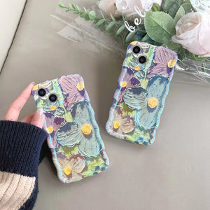 Coque de téléphone exquise de peinture à l'huile colorée pour iPhone