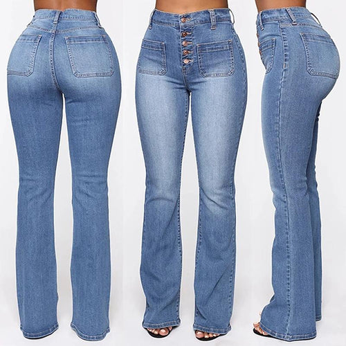 Ciaovie ™ Jean Délavé à Taille Haute pour Femmes - ciaovie