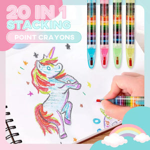 20 in 1 Stacking Point Crayons（4 pcs ）