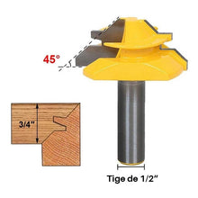 Charger l&#39;image dans la galerie, Mèche de toupie à onglet verrouillable à 45 °