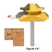 Charger l&#39;image dans la galerie, Mèche de toupie à onglet verrouillable à 45 °