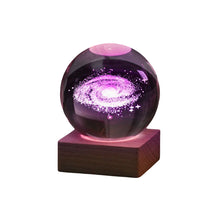 Charger l&#39;image dans la galerie, Lampe de veilleuse boule de cristal 3D Galaxy